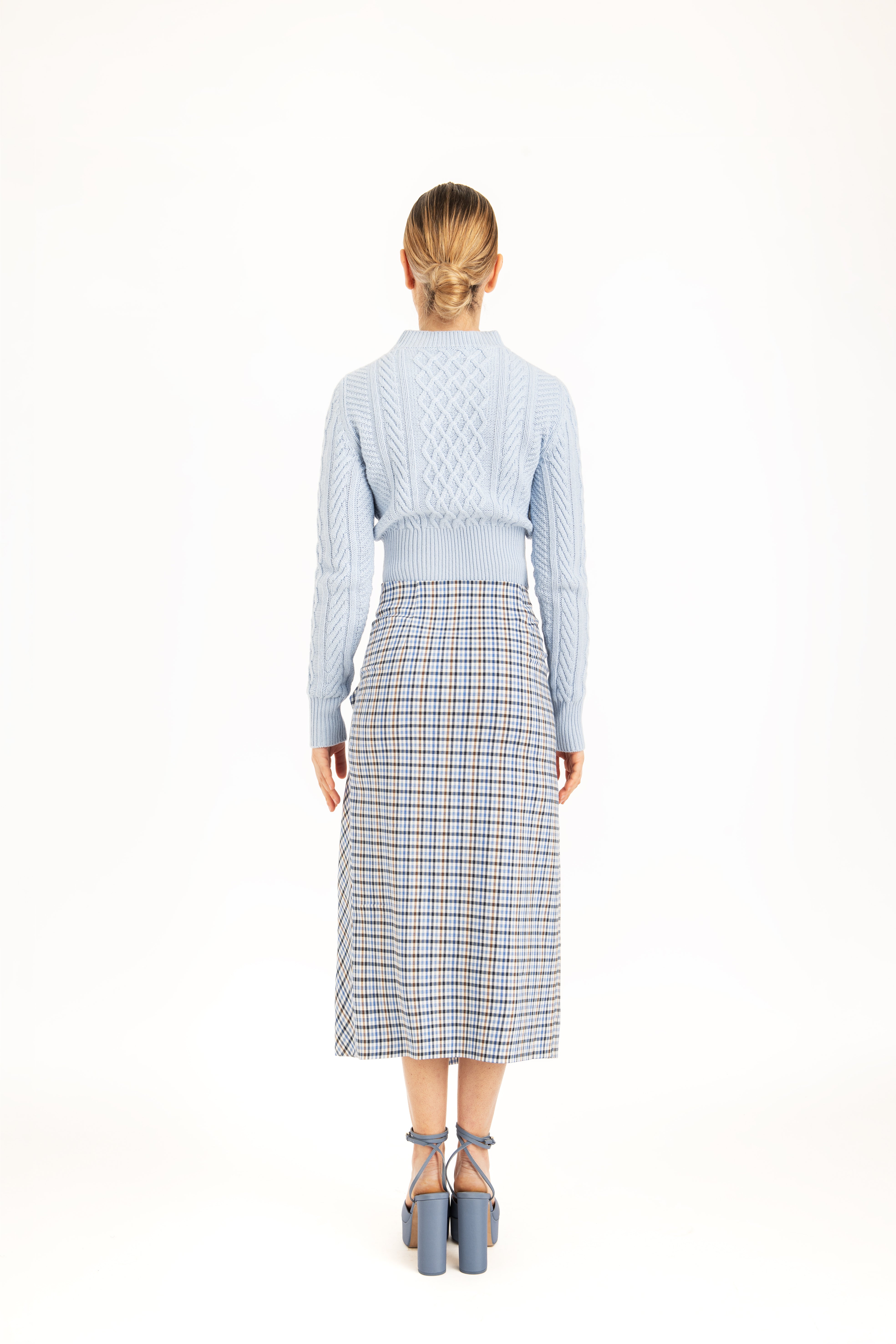 Maglia cropped lavorata