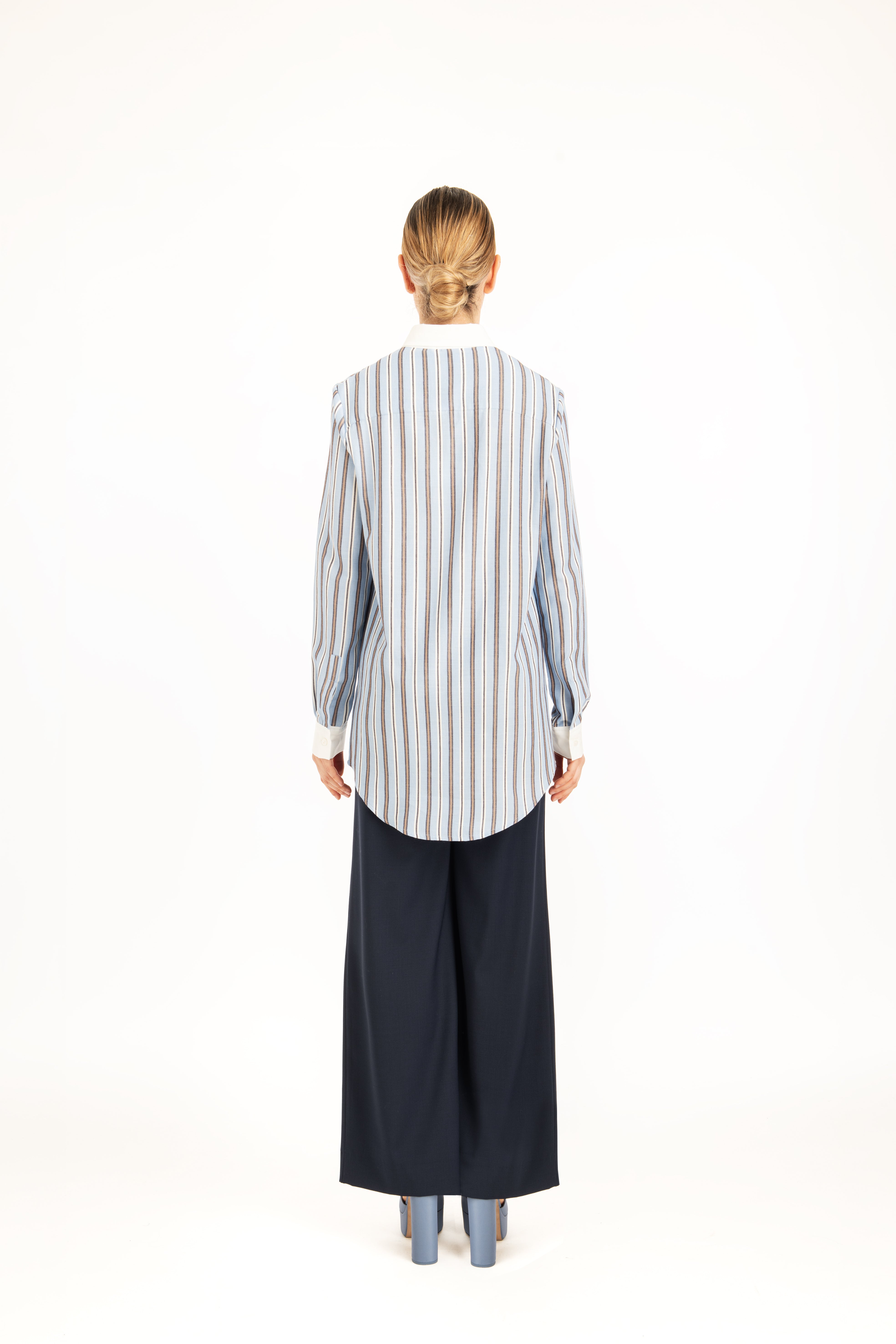 Camicia morbida a righe